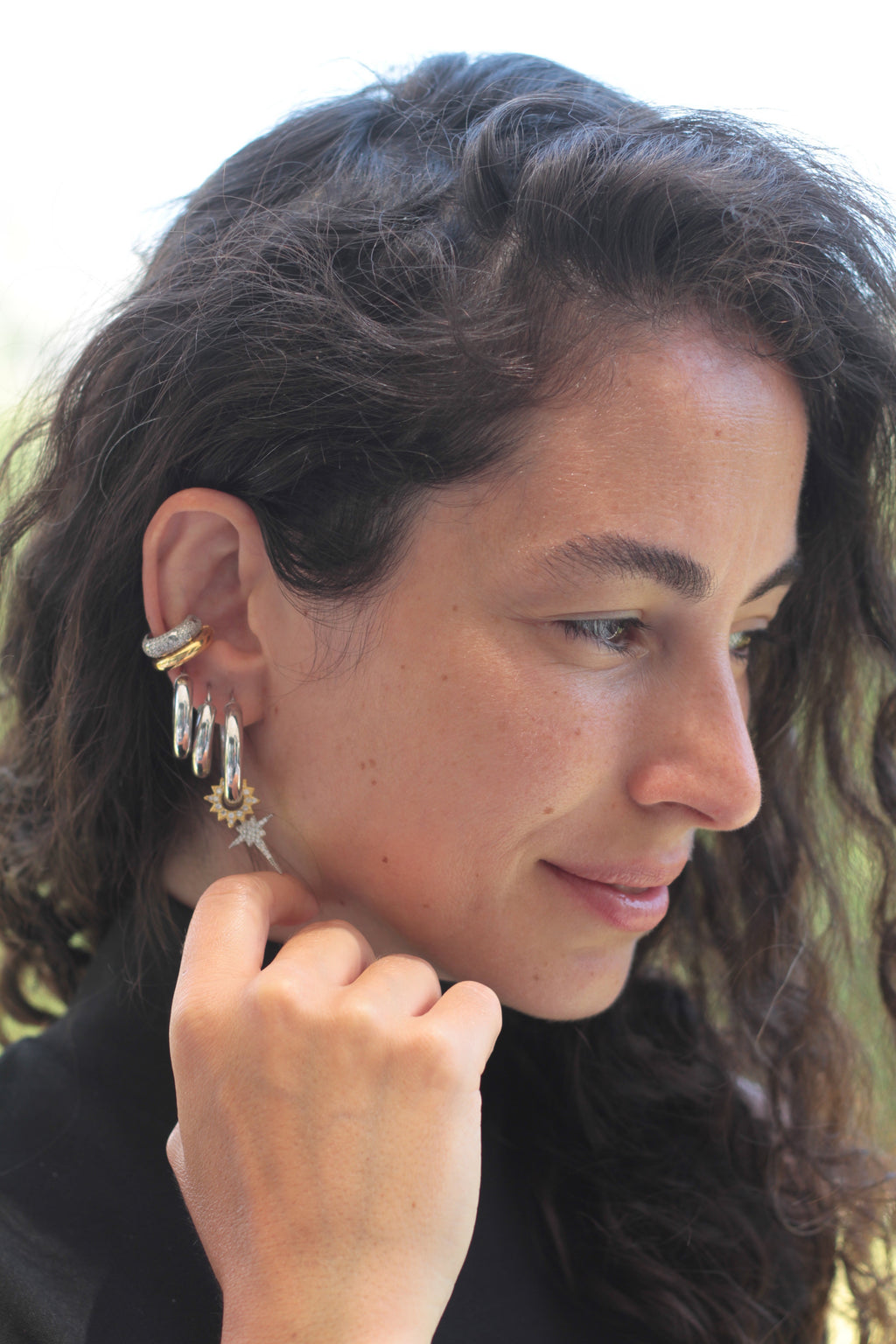 Silver Halka Küpe