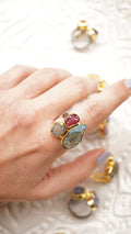Balance - Labradorite Ruby and Quartz
