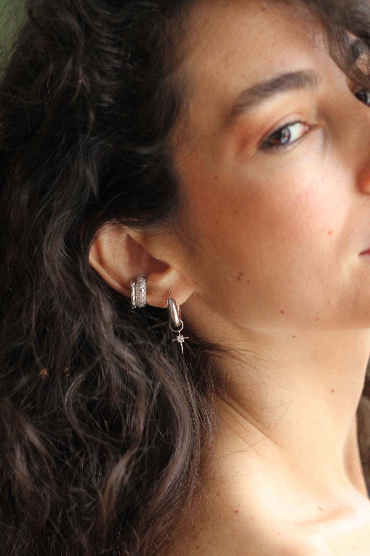 Silver Halka Küpe