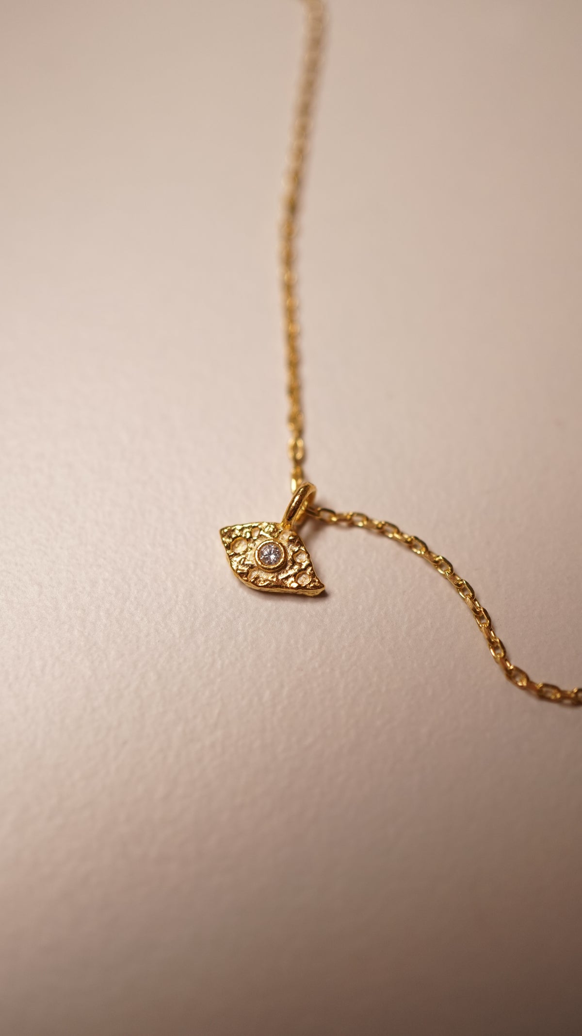 Necklet Göz Tek Taşlı Kolye