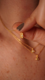 Necklet Dikdörtgen Tek Taşlı Kolye
