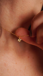 Necklet Yuvarlak Tek Taşlı Kolye