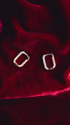 Taşlı Basic Küpe - 14k Gold