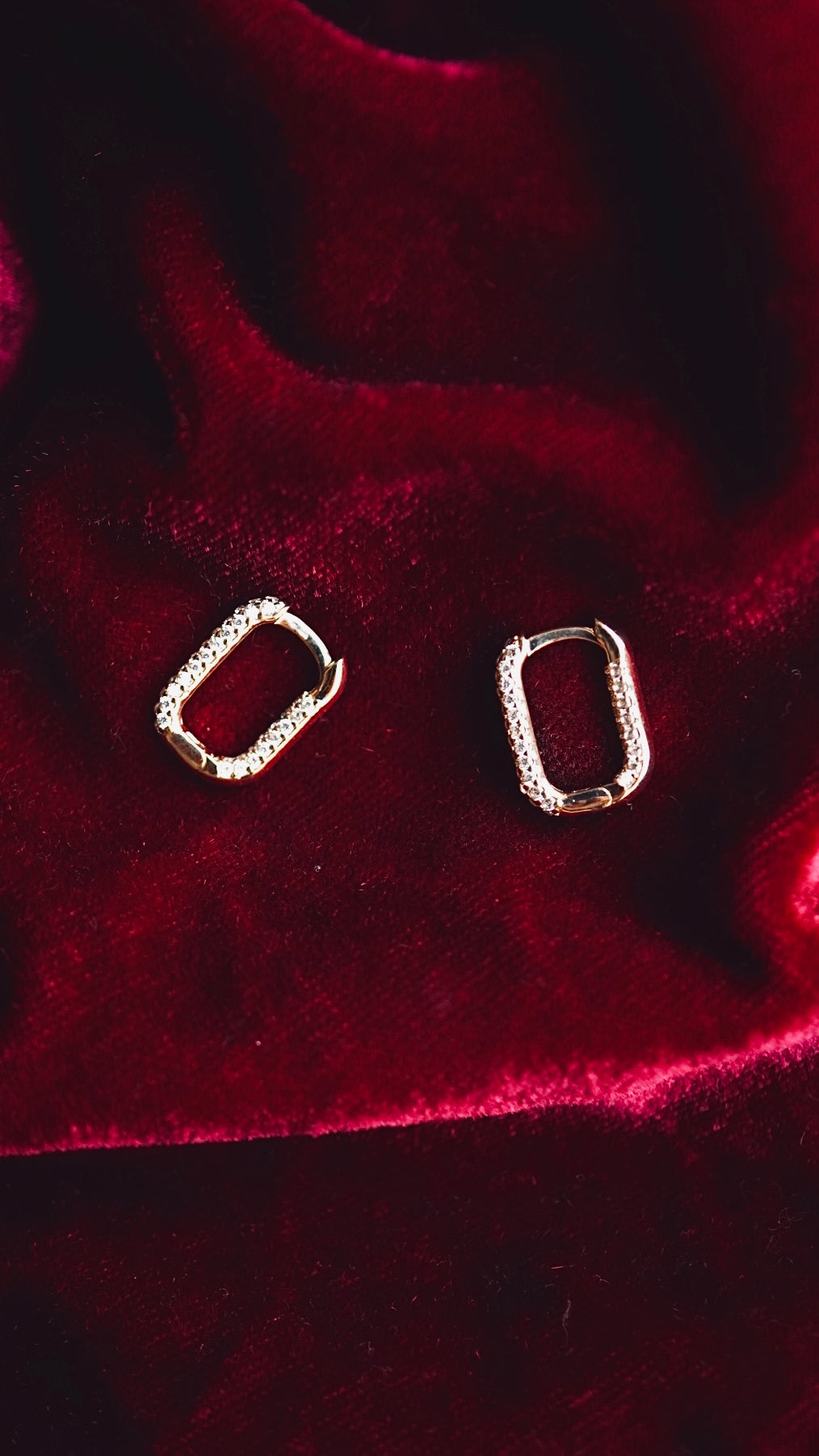 Taşlı Basic Küpe - 14k Gold