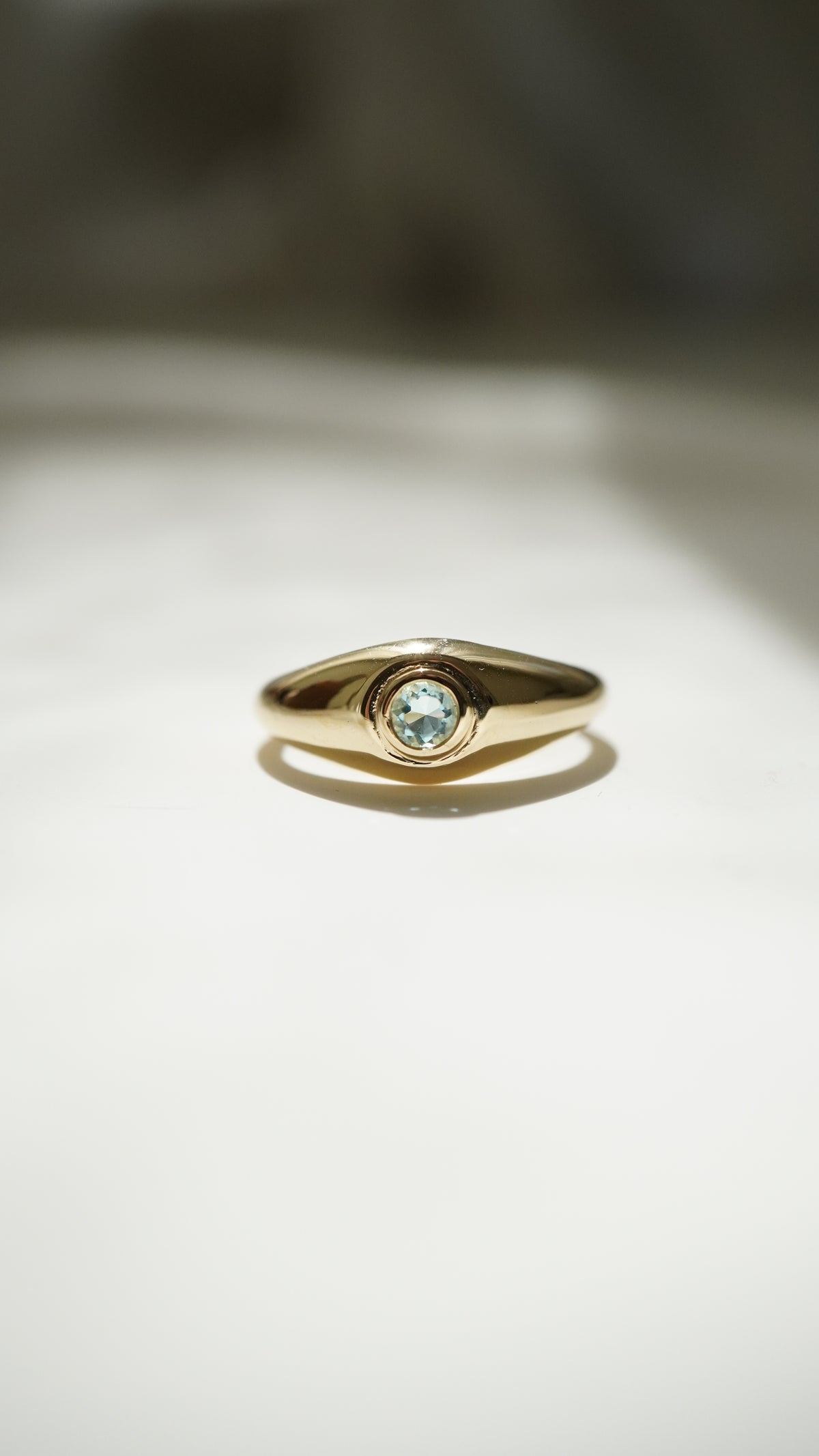 Aqua Yüzük - 14k Gold
