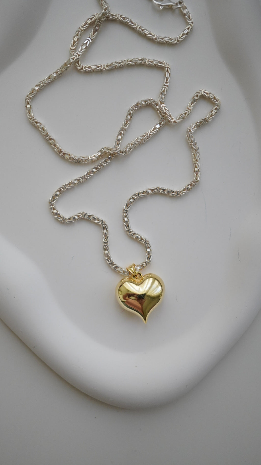 Kalpli Silver Zincir Kolye