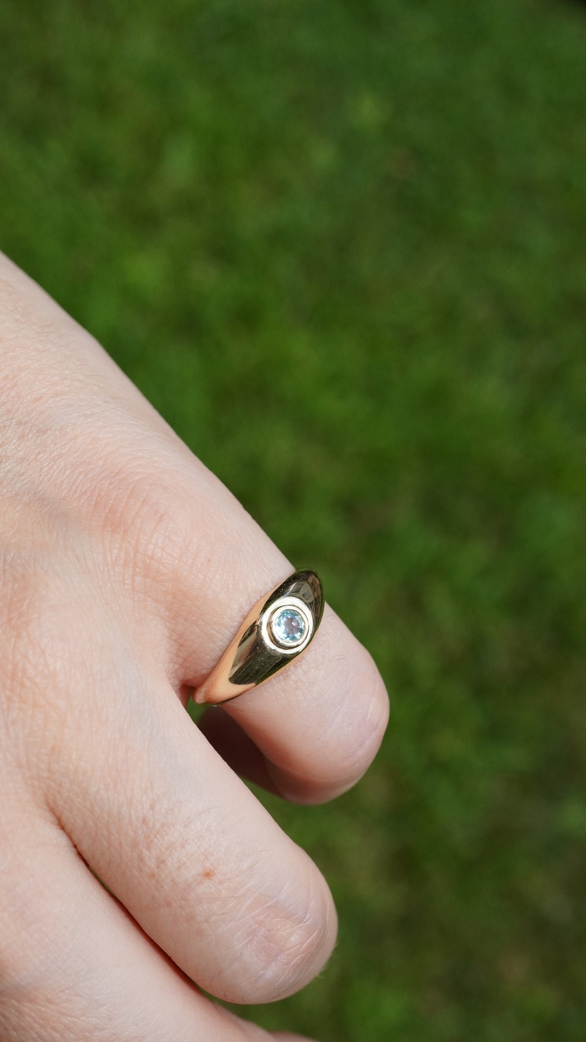 Aqua Yüzük - 14k Gold